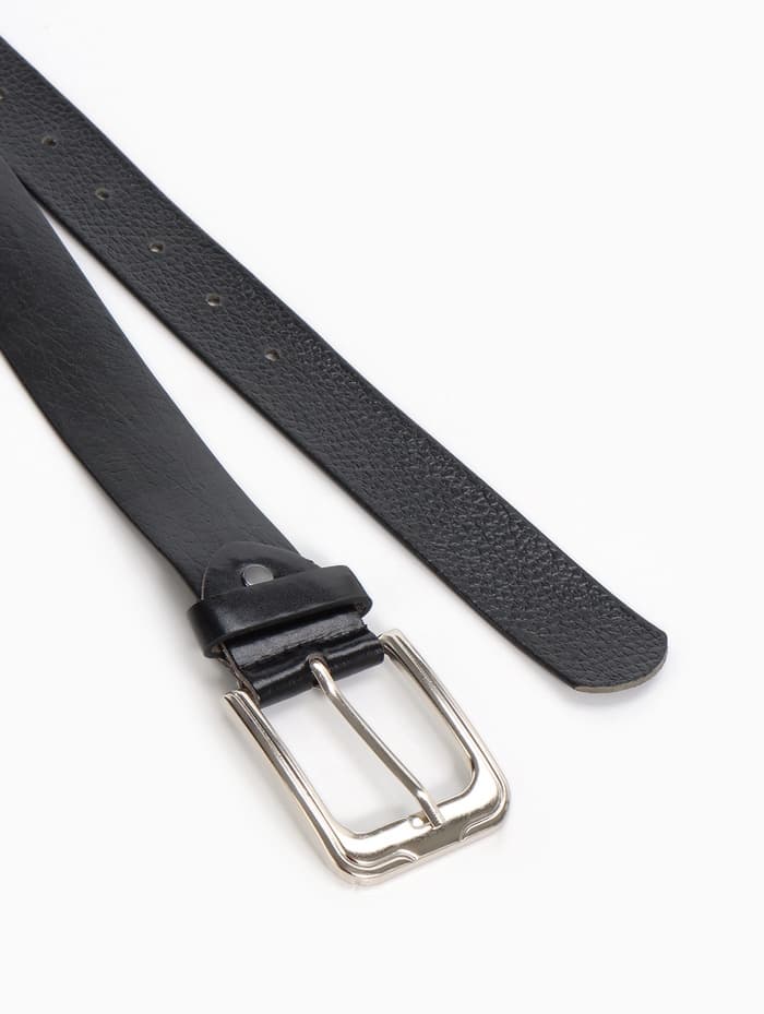 Ремень мужской, ширина 3.5 см, винт, пряжка металл, чёрный