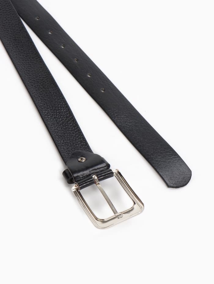 Ремень мужской, ширина 3.5 см, винт, пряжка металл, чёрный