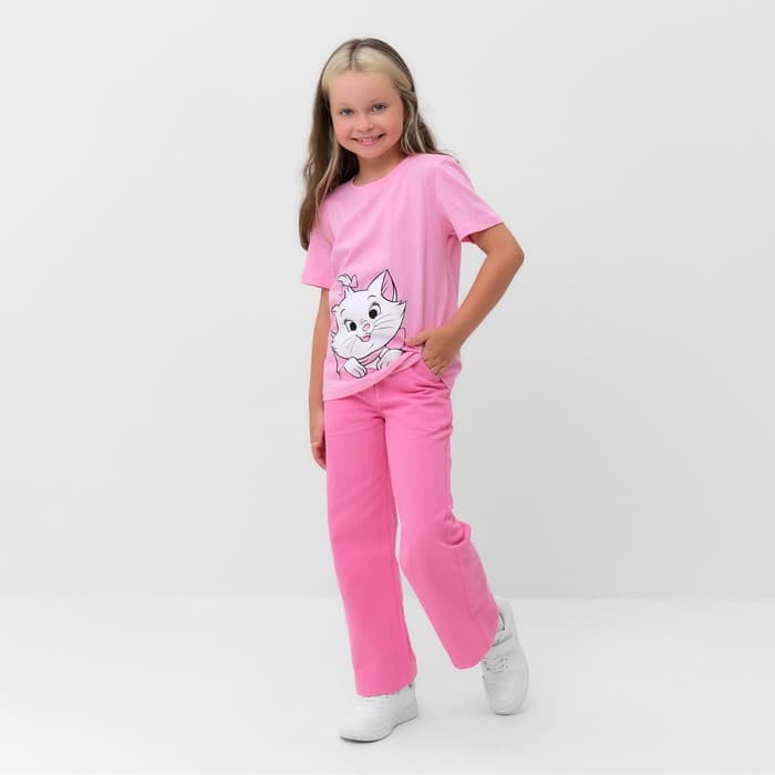 Футболка для девочки KAFTAN «Мари», розовая, размер 30 (98-104 см)