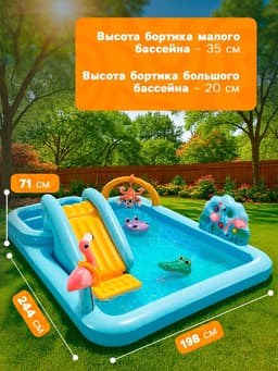 Игровой центр «Приключения в джунглях», 244×198×71 см, от 2 лет, 57161NP INTEX