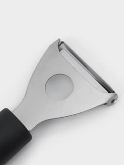 Овощечистка Доляна «Чили», 18.5 см, чёрная