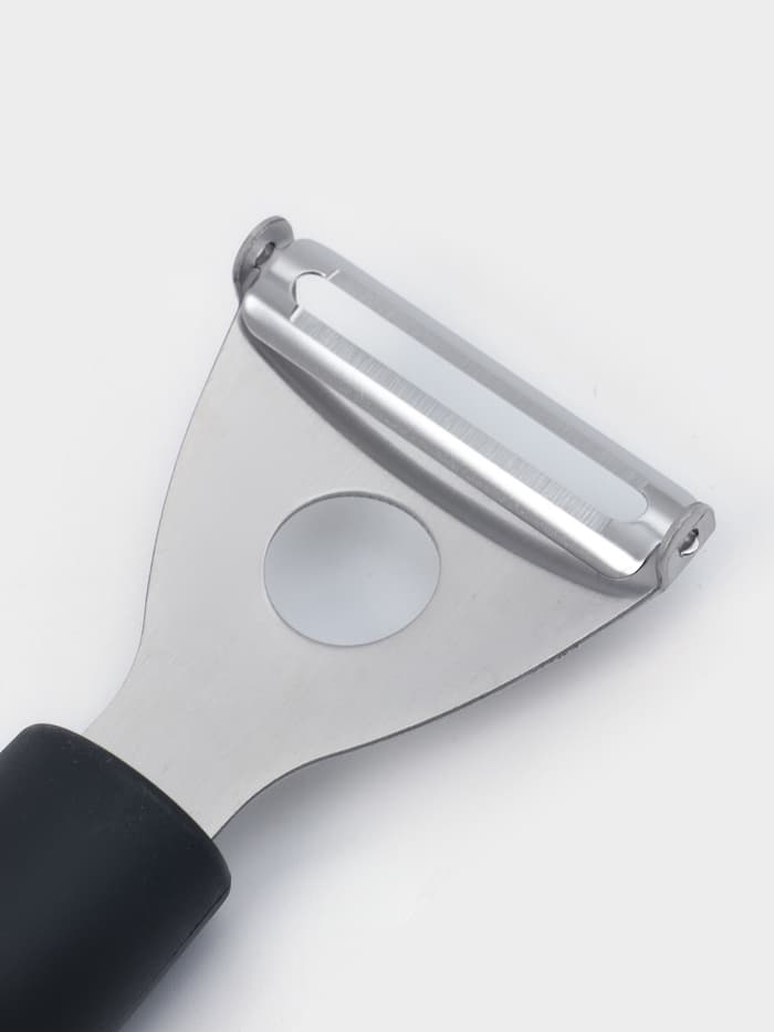 Овощечистка Доляна «Чили», 18.5 см, чёрная