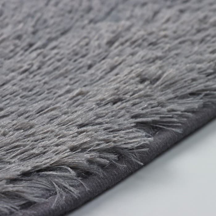 Коврики для ванной и туалета Доляна «Пушистик», 2 шт., 38×40 см, 40×60 см, серые