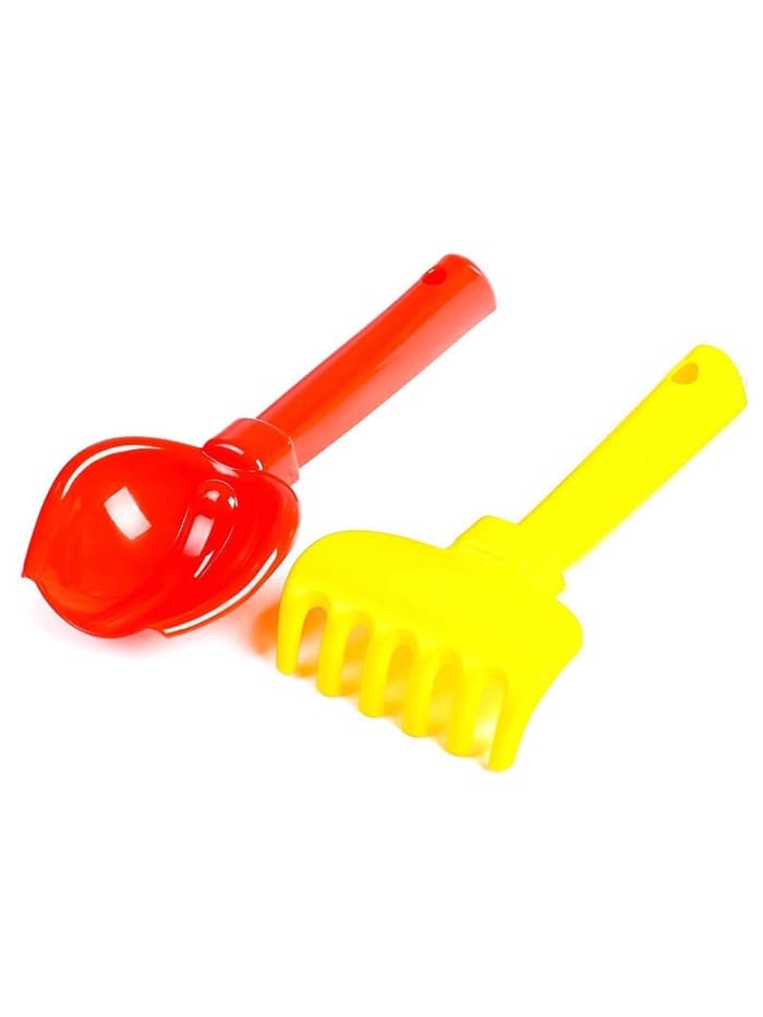 Набор игрушек для песочницы, 2 предмета: совок, грабельки, детский, МИКС