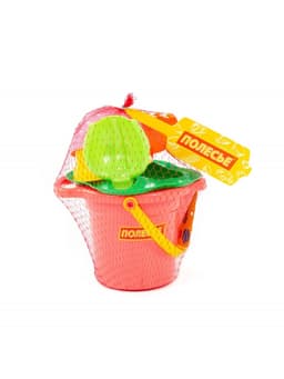 Набор игрушек для песочницы, 6 предметов: ведро, ситечко, совок, грабельки, формочки, МИКС