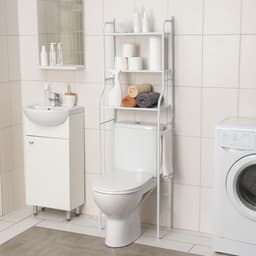 Стеллаж над унитазом, 47×25×152 см, белый