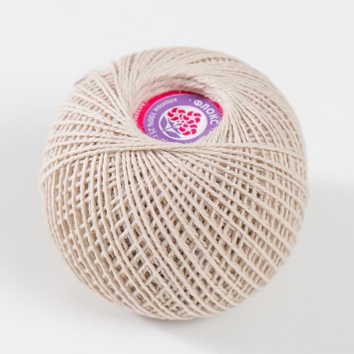 Пряжа для вязания спицами, крючком «ПНК Кирова. Флокс», 150 м/25 г, 100% хлопок немерсеризованный, цвет 3600