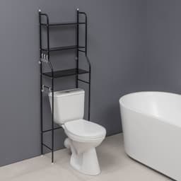 Стеллаж над унитазом, 47×25×152 см, чёрный