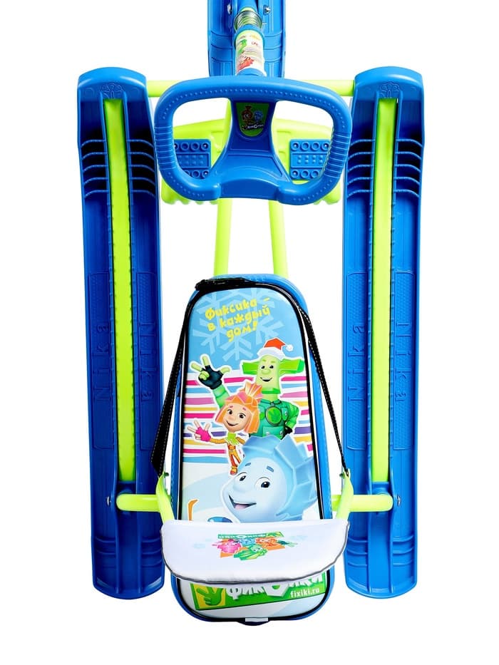 Снегокат «Тимка спорт 4-1», со спинкой, голубой, зелёный, ТС4-1/Ф22 Nika Kids