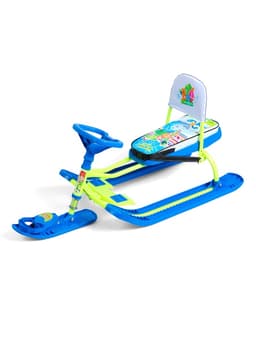 Снегокат «Тимка спорт 4-1», со спинкой, голубой, зелёный, ТС4-1/Ф22 Nika Kids