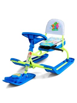 Снегокат «Тимка спорт 4-1», со спинкой, голубой, зелёный, ТС4-1/Ф22 Nika Kids