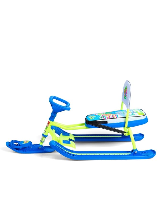 Снегокат «Тимка спорт 4-1», со спинкой, голубой, зелёный, ТС4-1/Ф22 Nika Kids