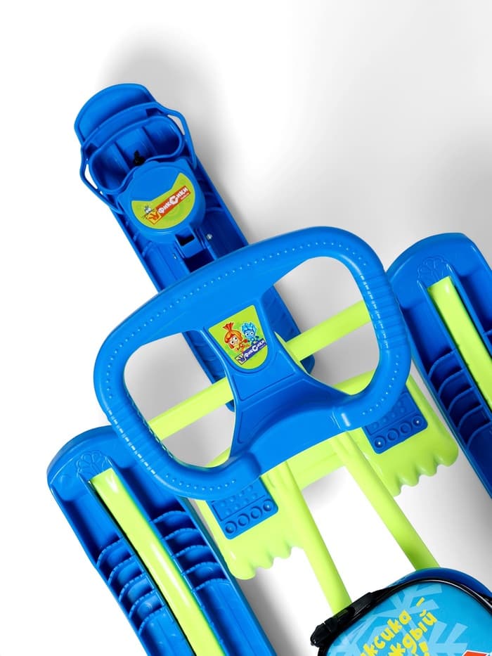 Снегокат «Тимка спорт 4-1», со спинкой, голубой, зелёный, ТС4-1/Ф22 Nika Kids