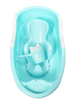 Набор для купания детский: ванночка 86 см, горка, ковш -лейка, голубой