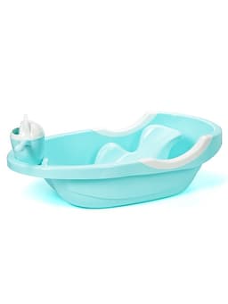 Набор для купания детский: ванночка 86 см, горка, ковш -лейка, голубой