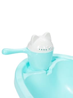 Набор для купания детский: ванночка 86 см, горка, ковш -лейка, голубой