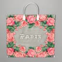 Пакет «Сады Парижа», полиэтиленовый с пластиковой ручкой, 37×34 см, 80 мкм