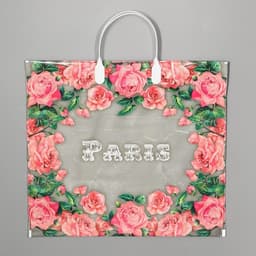Пакет «Сады Парижа», полиэтиленовый с пластиковой ручкой, 37×34 см, 80 мкм