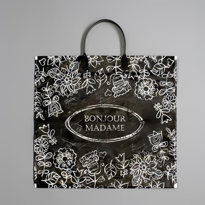 Пакет «Мадам», полиэтиленовый с пластиковой ручкой, 80 мкм 37×34 см