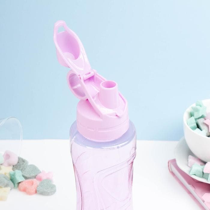 Бутылка для воды «Баунаталь», 600 мл, 23×8 см, спортивная, прозрачная, розовая