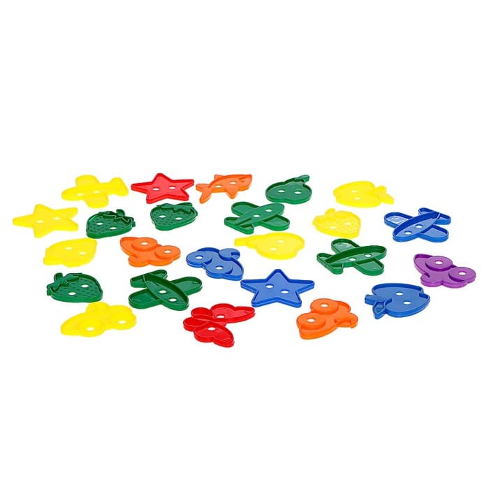 Шнуровка IQ-ZABIAKA «Весёлые фигурки» под клапаном, 24 шт., по методике Монтессори