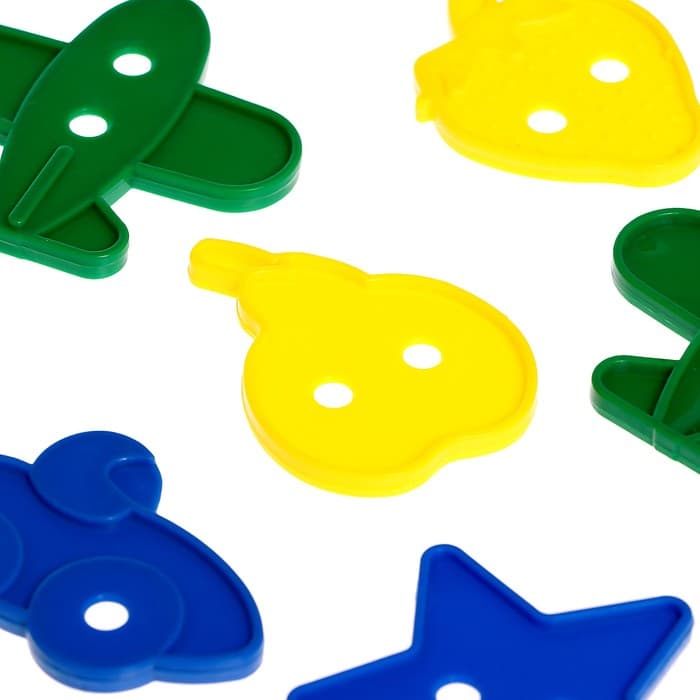 Шнуровка IQ-ZABIAKA «Весёлые фигурки» под клапаном, 24 шт., по методике Монтессори