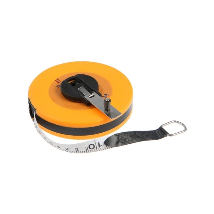 Рулетка геодезическая ТУНДРА, фиберглассовая лента, закрытый корпус, 10 м × 13 мм