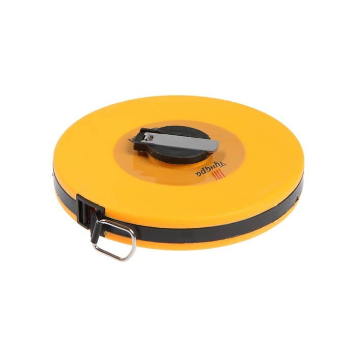 Рулетка геодезическая ТУНДРА, фиберглассовая лента, закрытый корпус, 30 м × 13 мм