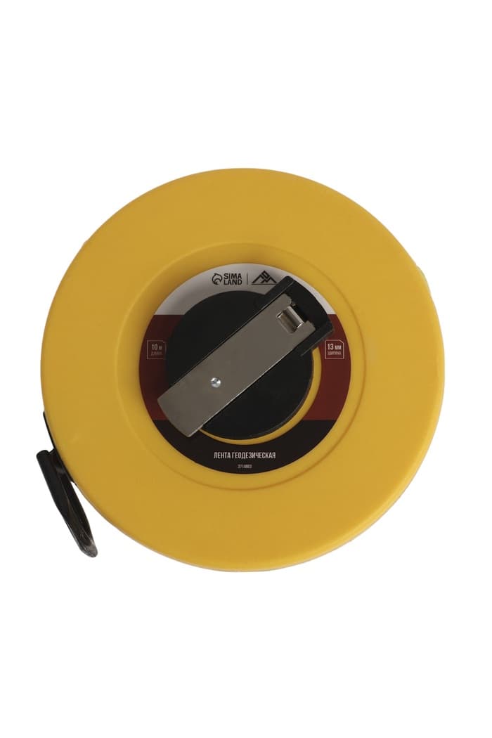Рулетка геодезическая ЛОМ, фиберглассовая лента, закрытый корпус, 10 м × 13 мм