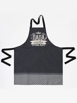 Фартук кухонный мужской «Доляна. Папа готовит лучше всех», 60×70 см, 100% хлопок, рогожка 160 г/м²