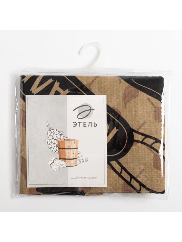 Полотенце банное вафельное «Этель. Для бани», 60×146 см, хлопок 100%