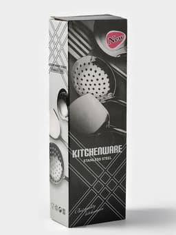 Набор кухонных принадлежностей «Стандарт», 6 предметов, на подвесе, серебристый