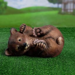 Садовая фигура из полистоуна «Мишка на боку», 28×21×16.5 см