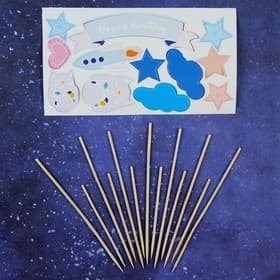 Топперы своими руками «День рождения космонавта», 12 шт.