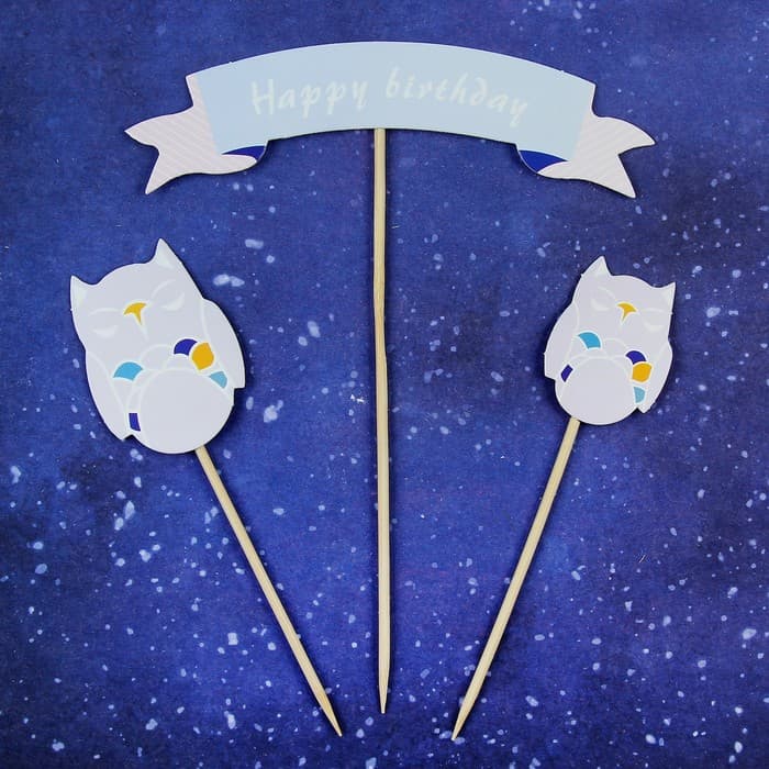 Топперы своими руками «День рождения космонавта», 12 шт.