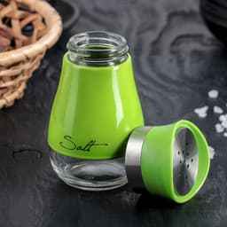 Солонка стеклянная «Сияние», 5.5×5×11 см, цвет МИКС