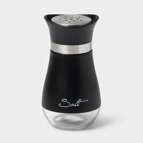 Солонка «Сияние», 5.5×5×11 см, стекло, чёрная