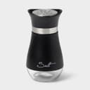 Солонка «Сияние», 5.5×5×11 см, стекло, чёрная