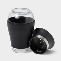 Солонка «Сияние», 5.5×5×11 см, стекло, чёрная