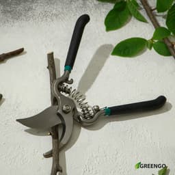 Секатор плоскостной, 8" (20 см), с металлическими ручками, Greengo