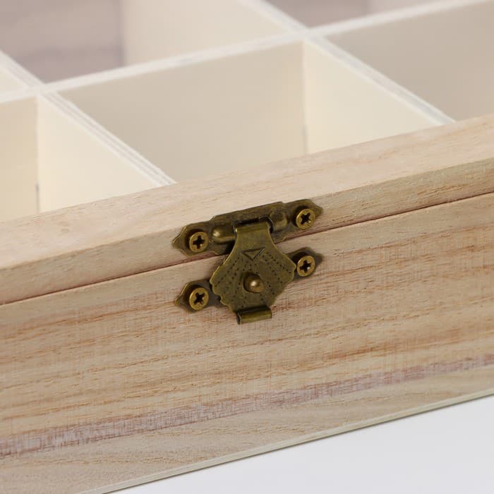 Ящик для хранения чайных пакетиков Доляна «Ахмадабад», 8 ячеек, 24.8×18×4.8 см