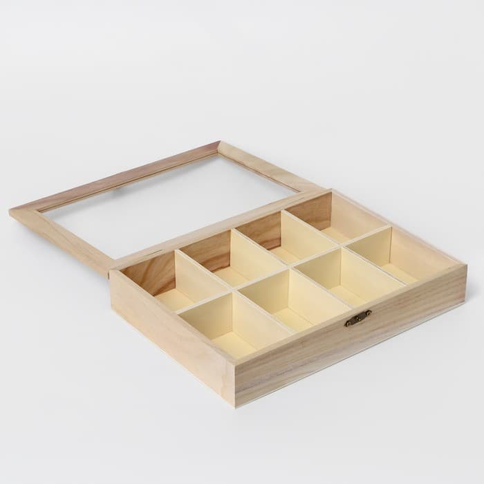 Ящик для хранения чайных пакетиков Доляна «Ахмадабад», 8 ячеек, 24.8×18×4.8 см