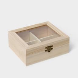 Ящик для хранения чайных пакетиков Доляна «Цейлон», 4 ячейки, 16×13.8×6.5 см