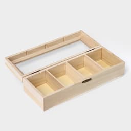 Ящик для хранения чайных пакетиков Доляна «Ахмадабад», 4 ячейки, 25×9.5×6.5 см