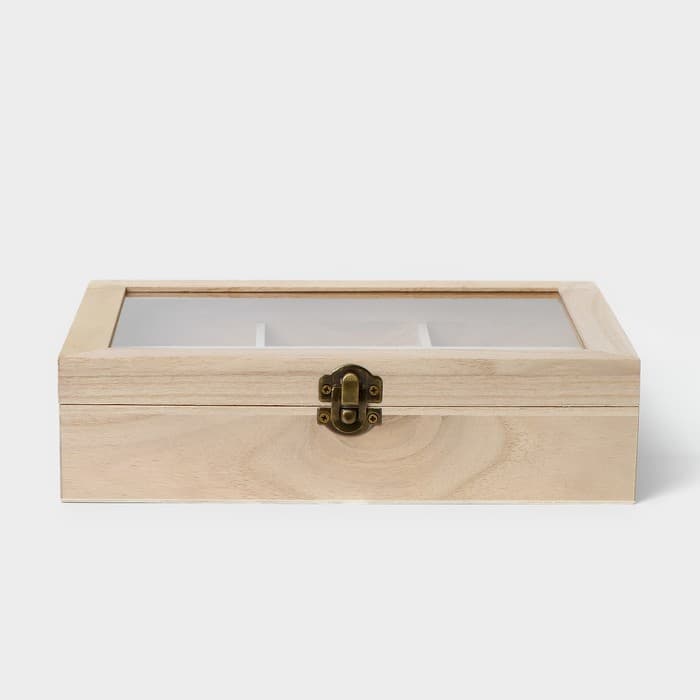 Ящик для хранения чайных пакетиков Доляна «Ахмадабад», 9 ячеек, 24×17.3×6.5 см