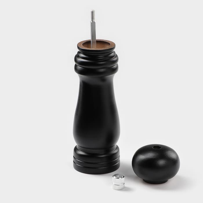Мельница для специй Доляна, 17×4.5 см, металлический механизм, цвет чёрный