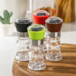 Мельница для специй Доляна «Рэйн», 12×5 см, керамический механизм, прозрачная