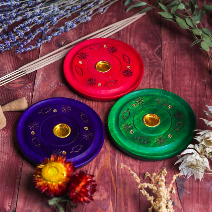 Подставка под благовония «Яркие цвета», 10×10×1 см, МИКС