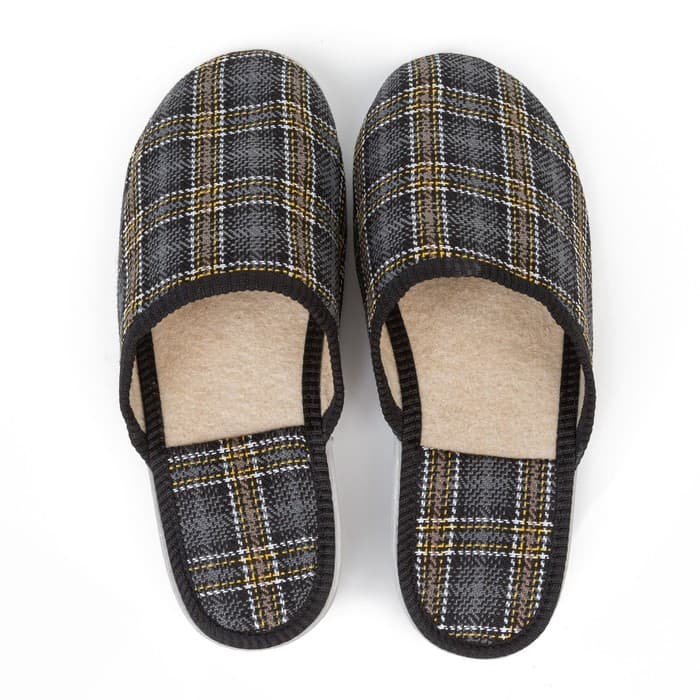 Тапочки детские, цвет серый/коричневый, размер 36