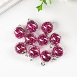 Подвеска декоративная для творчества стекло «Шар», d=1.6 см, набор 10 шт.